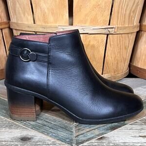 Dansko Perry Burnished Black Leather Waterproof Zip Up Ankle Booties Women EU 40